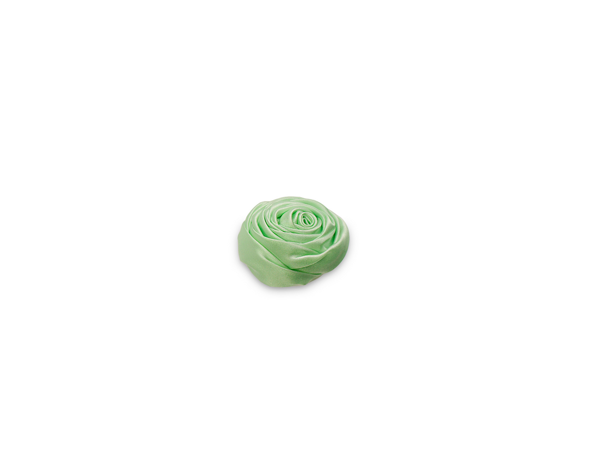 B1 Mint saténová růže / průměr 5 cm